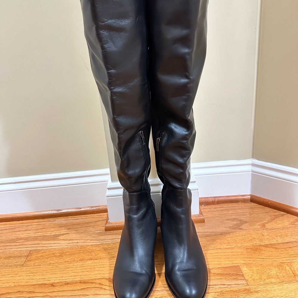 Via Spiga Over The Knee Boots - New Women | Color: Black | Size: 9.5